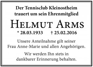Tennisclub Helmut Arms KW 12-2016